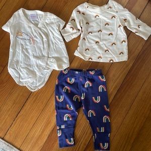 3-6 month Hanna Andersson rainbow  bundle